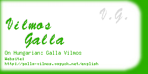 vilmos galla business card